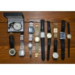 Eleven various wristwatches including Seiko 5 Automatic, Rotary Automatic, Accurist (2), Limit,