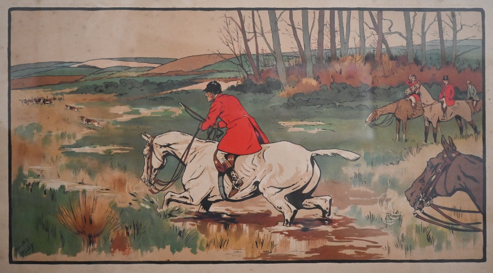 Dorothy Hardy - Set of six coloured hunting prints, 32 x 54 cm (6) - Image 3 of 22