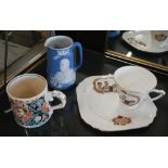 Myott, Son & Co George VI Coronation mug, designed by Dame Laura Knight, to/w an Edward VII and