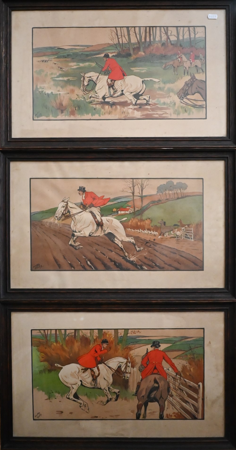 Dorothy Hardy - Set of six coloured hunting prints, 32 x 54 cm (6)