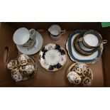 Various Victorian and later china tea and coffee wares (box)