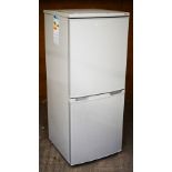 A small grey LEC freestanding fridge freezer (MFR 34HL415197) T5039S, 50 cm wide x 54 cm deep x