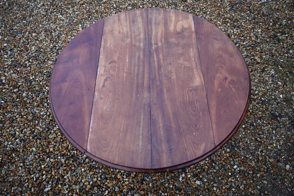 A 19th century French chestnut drop leaf supper table - Image 3 of 3