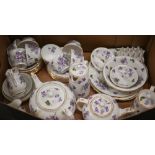 Hammersely china tea service for eight including two tea pots, coffee pot, milk and sugar pairs, hot