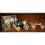 A boxed Mamrod Traction Engine and Trailer set a/f (badly oxidised, lacks logs)