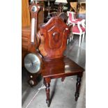 A 19th century rosewood wheel barometer with silvered dials and printed portrait of Prince Albert,