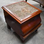 A Victorian mahogany step-commode on short turned legs