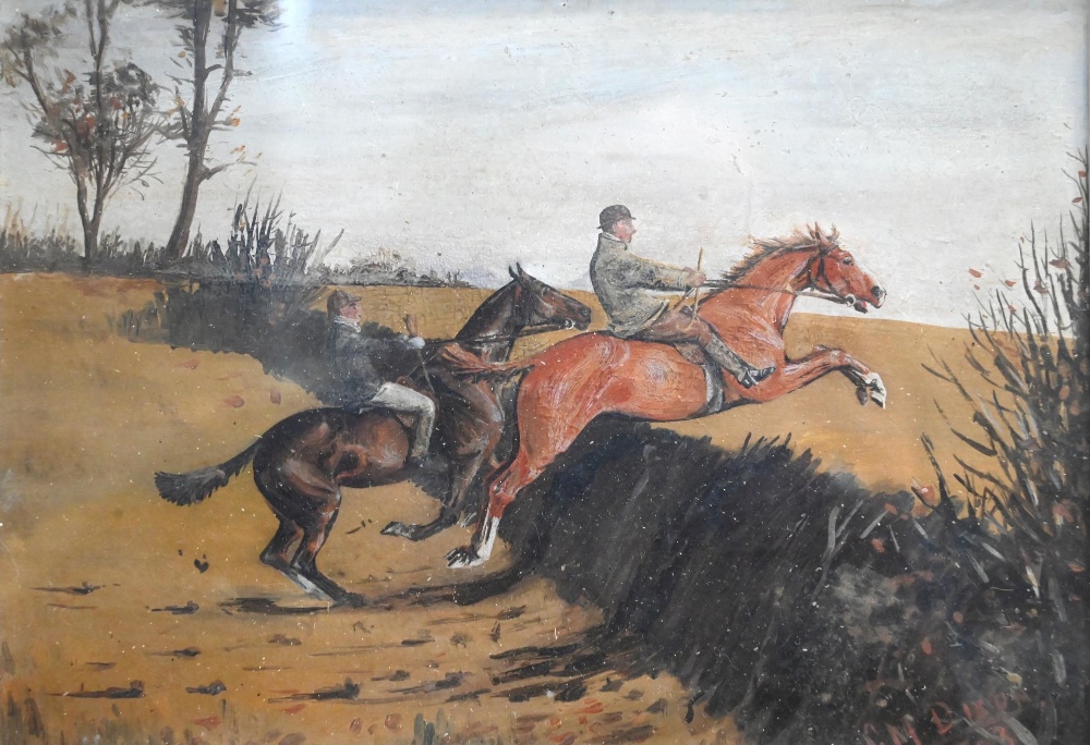Dixon - A trio of horse racing studies, gouache, signed, 12 x 17 cm - Image 6 of 10