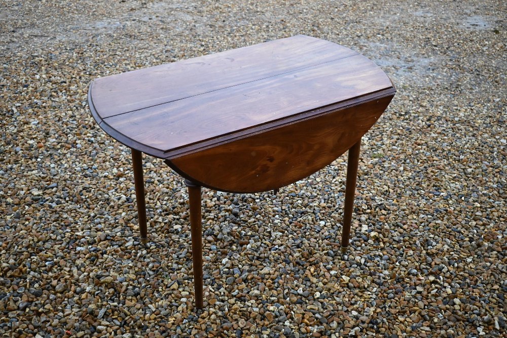 A 19th century French chestnut drop leaf supper table