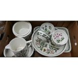 Quantity of Portmeirion Botanic Garden tableware and cache-pots; Susie Cooper 'Talisman' coffee