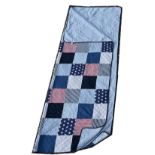 'Boy's' quilted cotton bedspread in stars and stripes design, 270 x 195 cm to/w a pair of 'Girl's'