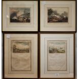 Two 19th century hand-coloured engravings - Siege of Badajoz and Battle of Salamanca, by Heath after