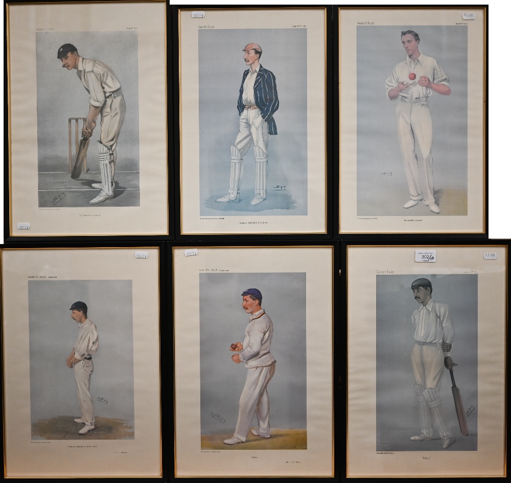 Ten various Vanity Fair Spy prints of cricketers (10)