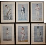 Ten various Vanity Fair Spy prints of cricketers (10)
