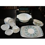 A quantity of 1960s 'Matchmaker' design Pyrex dinner ware (44 pieces)