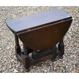 A small oak drop leaf gateleg coffee/occasional table