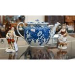 Pair of German porcelain small figures of an 18th century couple engaged in garden pursuits, 12