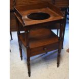 A Victorian mahogany wash stand, 53 x 46 x 89 cm high