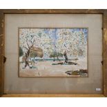 TRR - Olive trees, watercolour, signed with initials and dated 1931, 24 x 35 cm