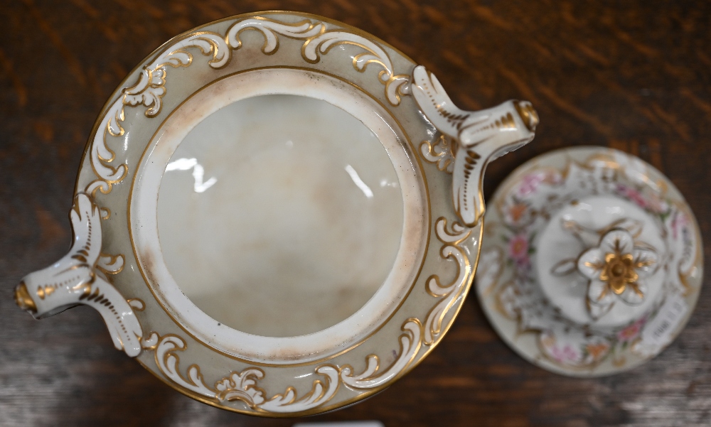 Victorian cut glass fruit-bowl on separate waisted pedestal, 23 cm diam, to/w various Georgian and - Image 3 of 7