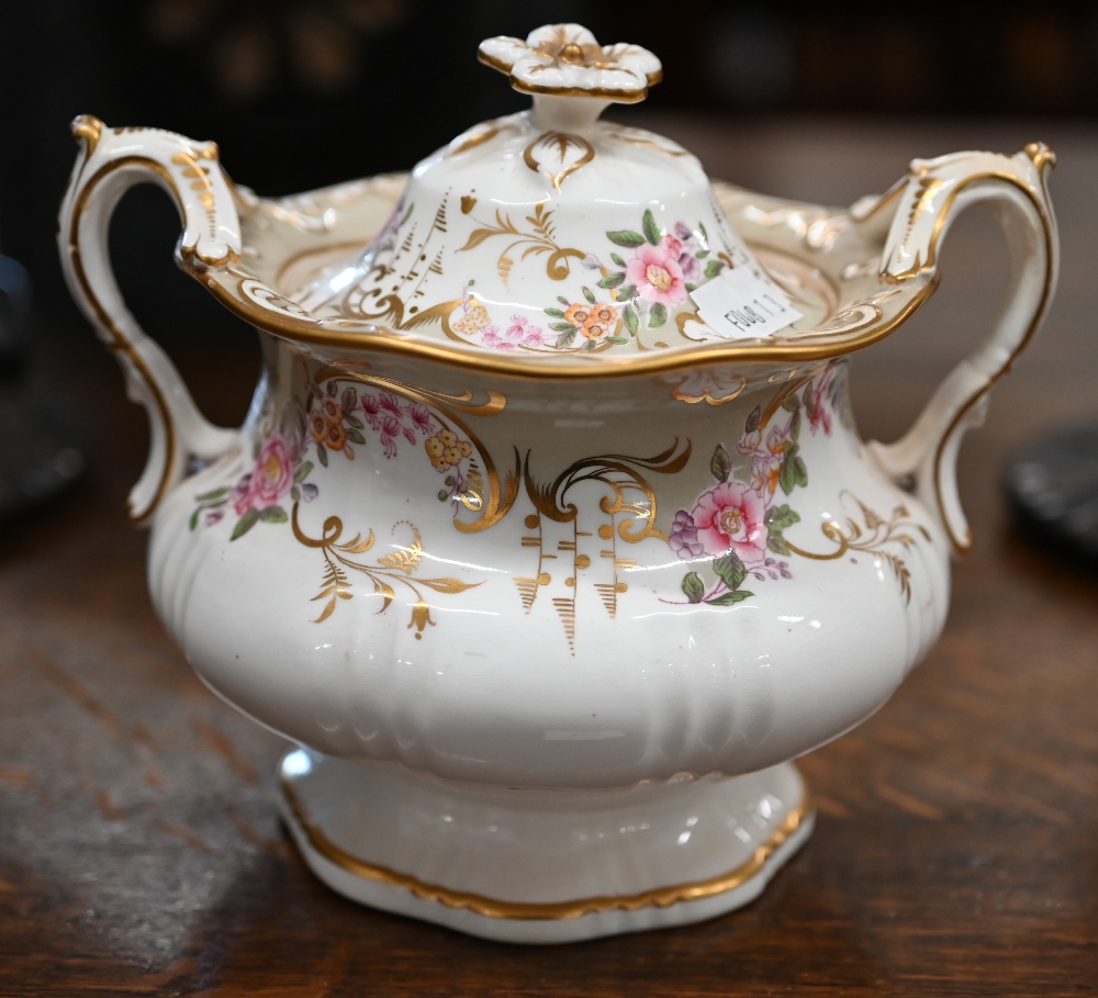 Victorian cut glass fruit-bowl on separate waisted pedestal, 23 cm diam, to/w various Georgian and - Image 2 of 7