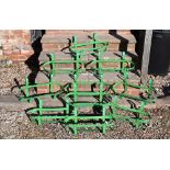 Ten green painted fence hanging planter frames  (10)