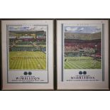 Thirteen Wimbledon Championship framed posters, approx 83 x 63 framed size, 1995, 1997, 1998,