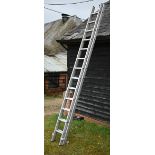 A Youngman two section alloy ladder