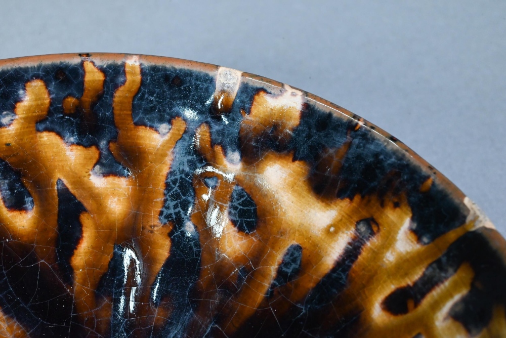 A 20th century Chinese Southern Song style Jizhou stoneware conical bowl, covered overall in a - Image 5 of 8