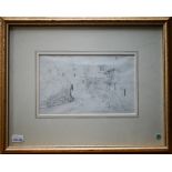 Follower of David Cox OWS (1783-1859) - 'A Village in Somerset', pencil, indistinctly inscribed