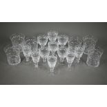 A set of six each Stuart crystal 'Senator' tumblers and port glasses, to/w five liqueurs (17)