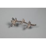 WITHDRAWN An Edwardian diamond brooch in the form of a leaf tendril,