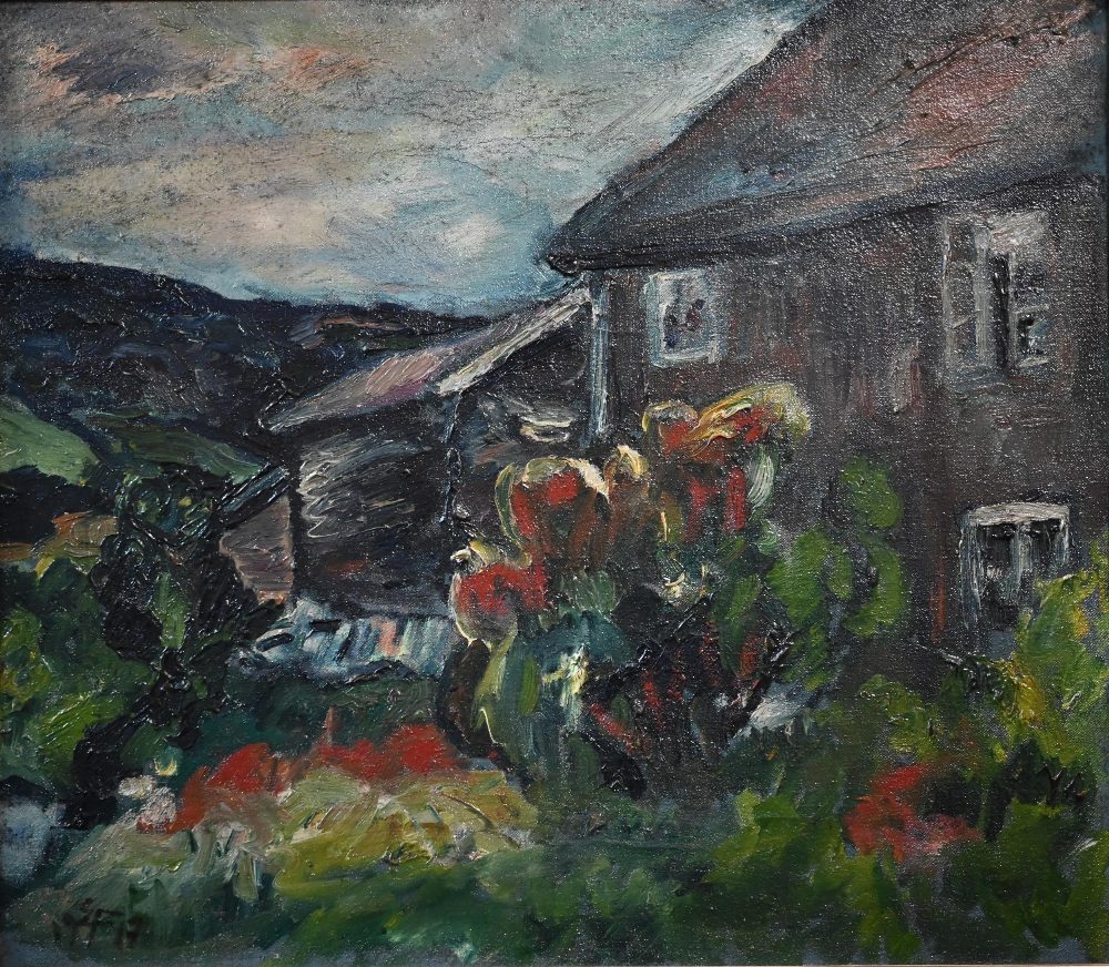 Carlo Deberitiz - A Norwegian landscape, oil on canvas, signed lower right and dated '43, 41 x 50 cm - Image 3 of 9