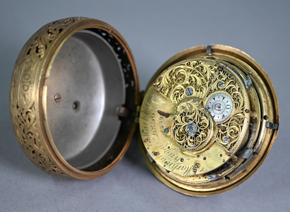 Francis Perigal, an 18th century gilt metal large pair-cased coach watch for the Ottoman market, the - Image 5 of 9