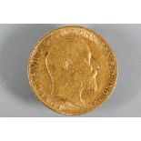 An Edward VII gold half sovereign, dated 1906