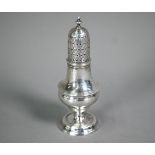 A George III silver baluster pounce-pot, Samuel & Edward Davenport, London 1796, 2.5oz, 14cm high