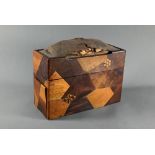 A 19th century Japanese Himitsu-Bako puzzle box, traditional parquetry construction in various