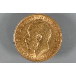 A George V gold half sovereign, dated 1912