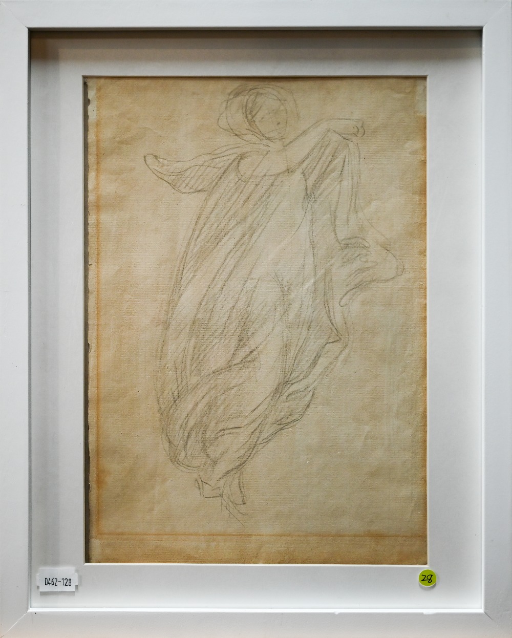 Attributed to George Romney RA (1733-1802) - 'Figure Study', pencil on laid paper with a Georgian