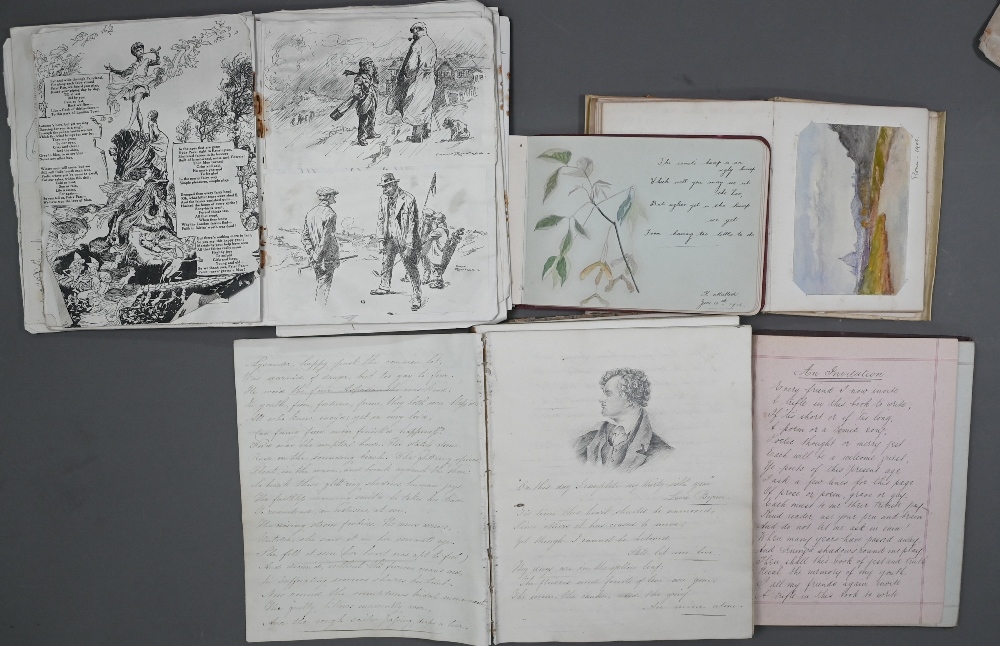 An interesting collection of Victorian and later photograph and scrap albums, manuscript volumes, - Image 3 of 5