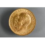 A George V gold sovereign, dated 1913