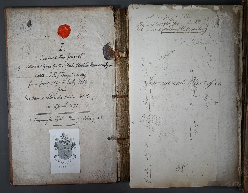 Military history: three early 19th century manuscript volumes, The Journals of Charles Adolphus - Image 4 of 8