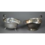 Two silver sauce boats, Birmingham 1927/Sheffield 1958, 7oz