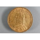 A Victorian gold sovereign, dated 1893