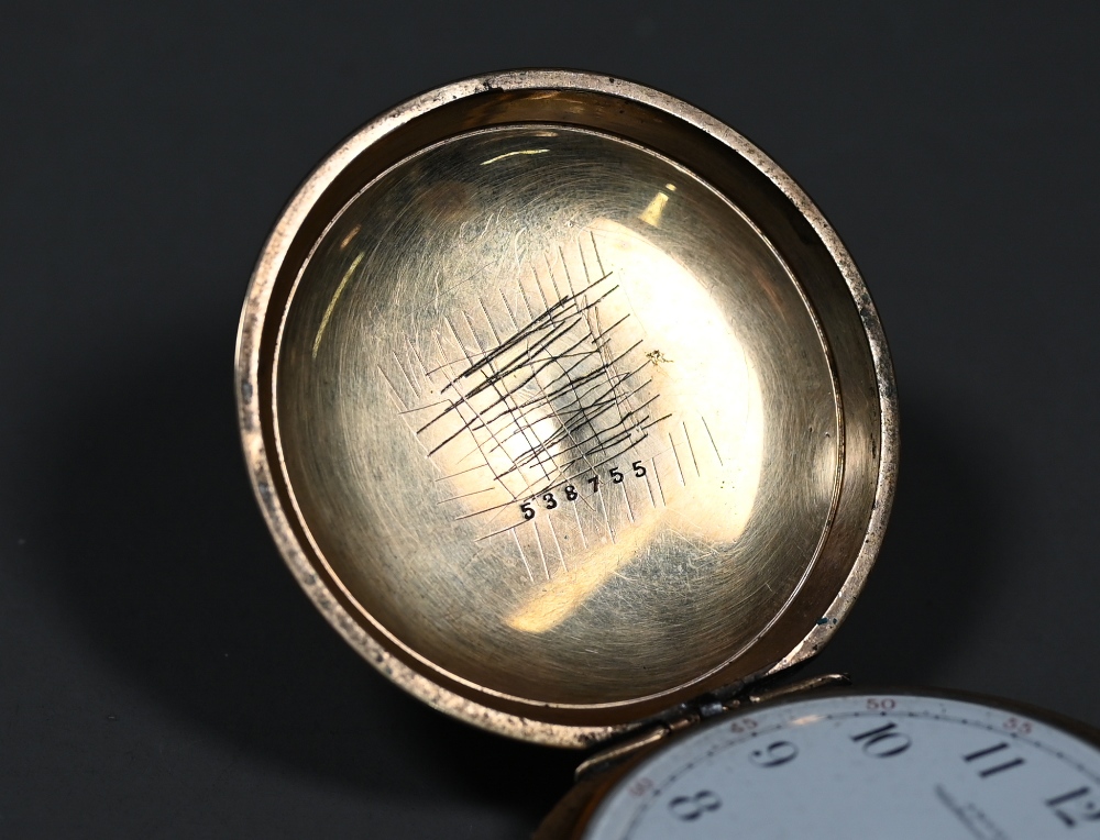 An American Waltham Watch Co. gold plated hunter pocket watch - a/f - Image 3 of 4