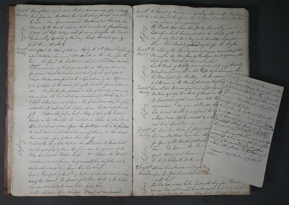 Military history: three early 19th century manuscript volumes, The Journals of Charles Adolphus - Image 5 of 8