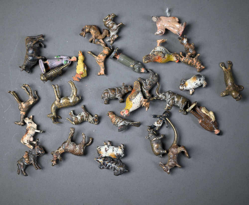 Six cold-painted bronze miniature Beatrix Potter figures, 3.5 - 2 cm, to/w various die-cast - Image 5 of 5