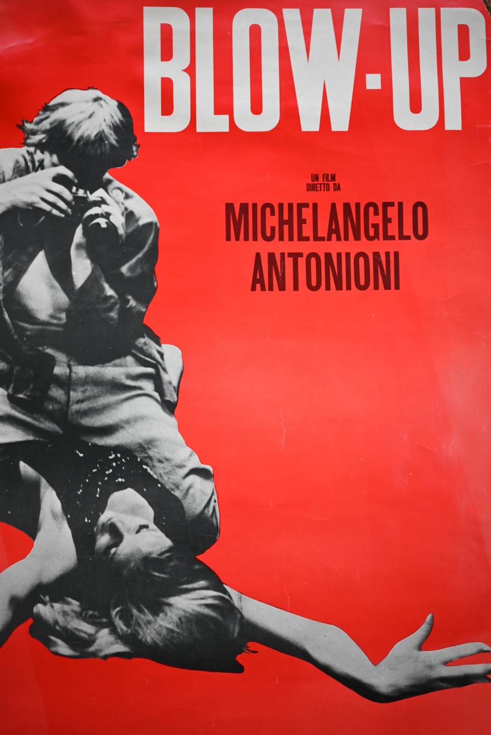 A vintage Italian film poster, 'Blow-Up' by Michelangelo Antonioni