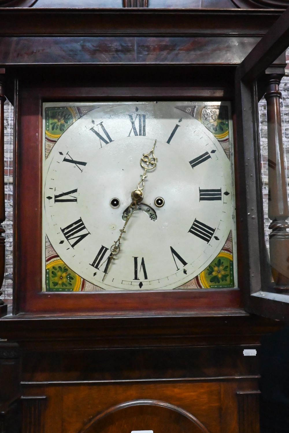 A Victorian oak and mahogany eight-day longcase clock, the oversize enamelled dial (35 cm x 35 cm) - Image 2 of 7