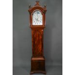 William Avenall, Portsmouth, a George III mahogany 8-day long case clock, the five pillar movement